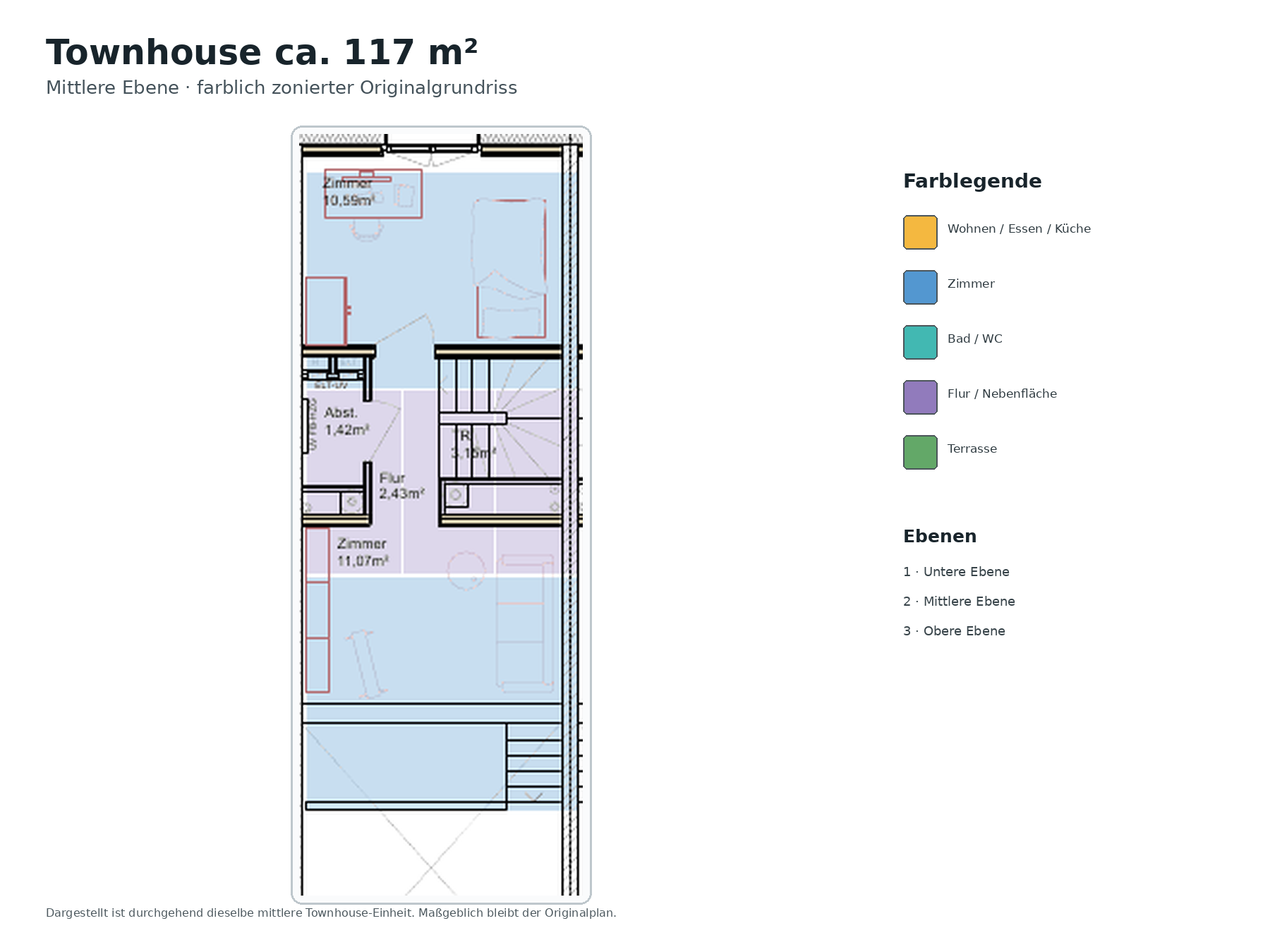 Grundriss des Zwischengeschosses